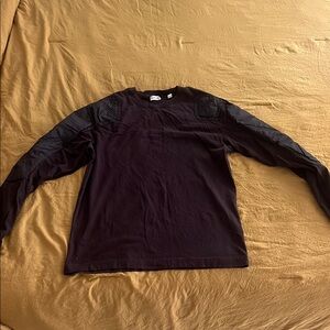 Burberry Dark Long Sleeve Shirt with Black Accents